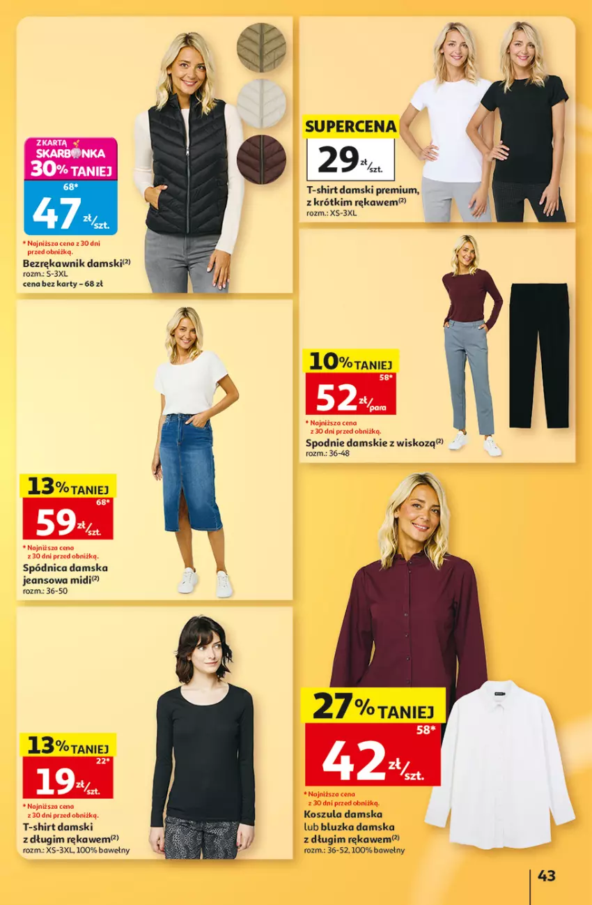Gazetka promocyjna Auchan - 30 Lat Hipermarket - ważna 03.09 do 09.09.2026 - strona 43 - produkty: Kosz, Koszula, Spódnica, Spodnie, T-shirt