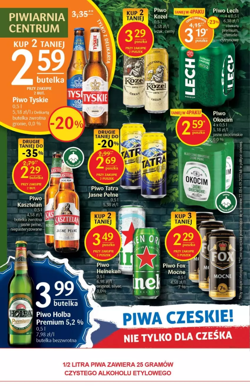 Gazetka promocyjna Delikatesy Centrum - Gazetka DC41 - ważna 20.10 do 26.10.2022 - strona 26 - produkty: Fa, Gin, Gra, Heineken, Kasztelan, Koc, Okocim, Piwa, Piwo, Rum, Tatra, Tyskie