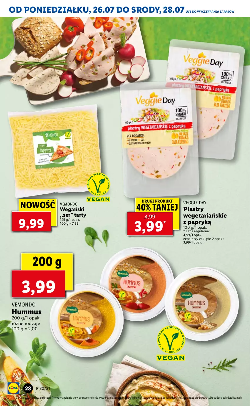 Gazetka promocyjna Lidl - GAZETKA - ważna 26.07 do 28.07.2021 - strona 28 - produkty: Hummus, Mus, Ser