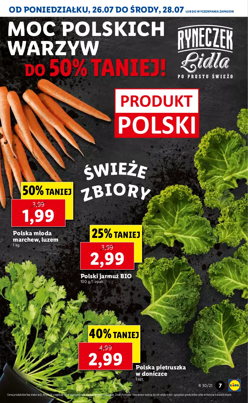 Gazetka promocyjna Lidl - GAZETKA - ważna 26.07 do 28.07.2021 - strona 7 - produkty: Jarmuż, Pietruszka