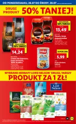 Gazetka promocyjna Lidl - GAZETKA - Gazetka - ważna od 28.07 do 28.07.2021 - strona 45 - produkty: Nescafé, Kawa rozpuszczalna, Inka, Kawa zbożowa, Kawa ziarnista, Bell, Kawa, Bella