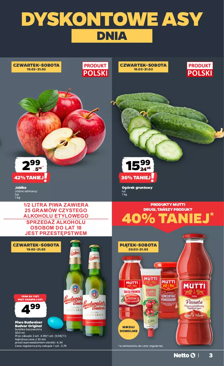 Gazetka promocyjna Netto - Od Czwartku - ważna 19.03 do 21.03.2026 - strona 3 - produkty: Gin, Gra, Grunt, Ogórek, Piwa, Piwo, Ser