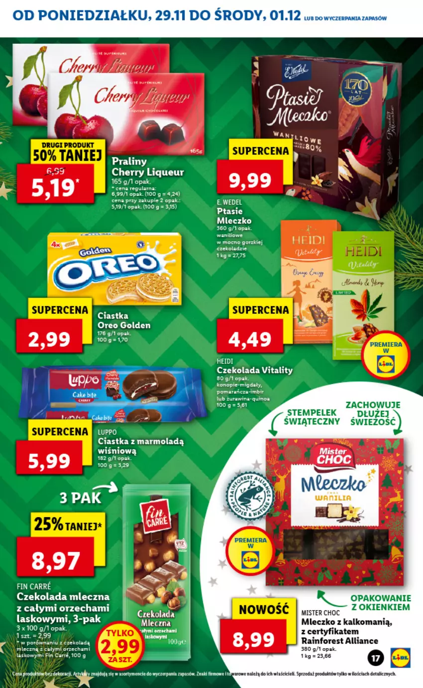 Gazetka promocyjna Lidl - GAZETKA - ważna 29.11 do 01.12.2021 - strona 17 - produkty: Ciastka, Czekolada, Czekolada mleczna, Mleczko, Mola, Oreo