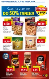 Gazetka promocyjna Lidl - GAZETKA - Gazetka - ważna od 13.10 do 13.10.2021 - strona 25 - produkty: Orzechy włoskie, Nescafé, Migdały łuskane, Kawa rozpuszczalna, Por, Gra, Migdały, Kawa, Jacobs, Napój