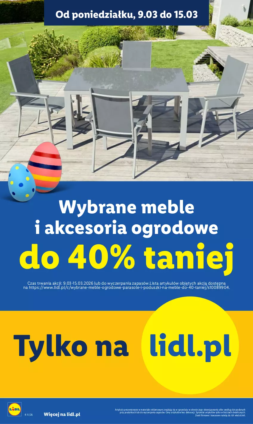 Gazetka promocyjna Lidl - Oferta ważna od 9.03 - ważna 09.03 do 14.03.2026 - strona 32 - produkty: Meble, Parasol