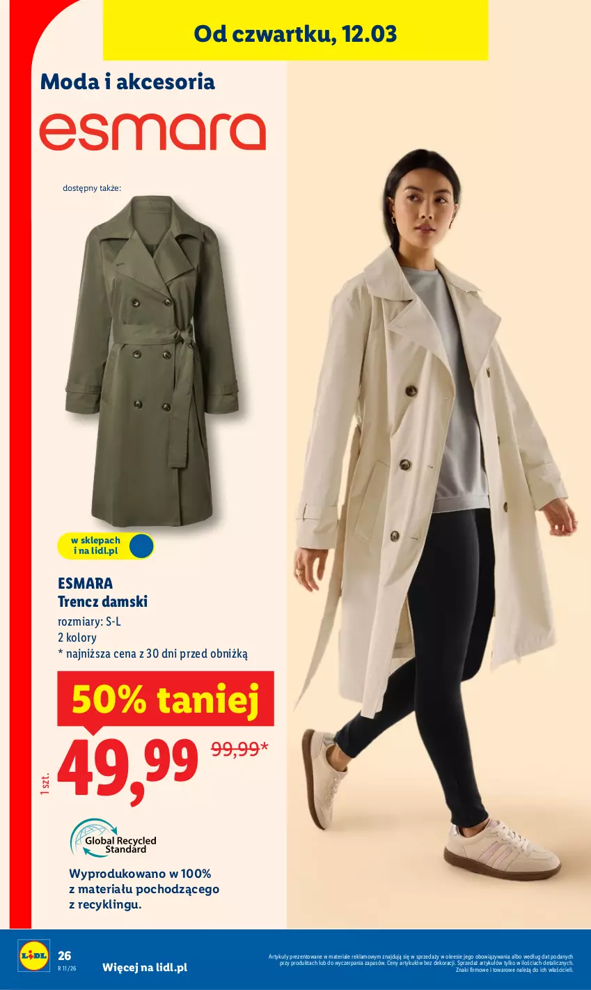 Gazetka promocyjna Lidl - Oferta ważna od 9.03 - ważna 09.03 do 14.03.2026 - strona 34 - produkty: Control, Moda, Trencz