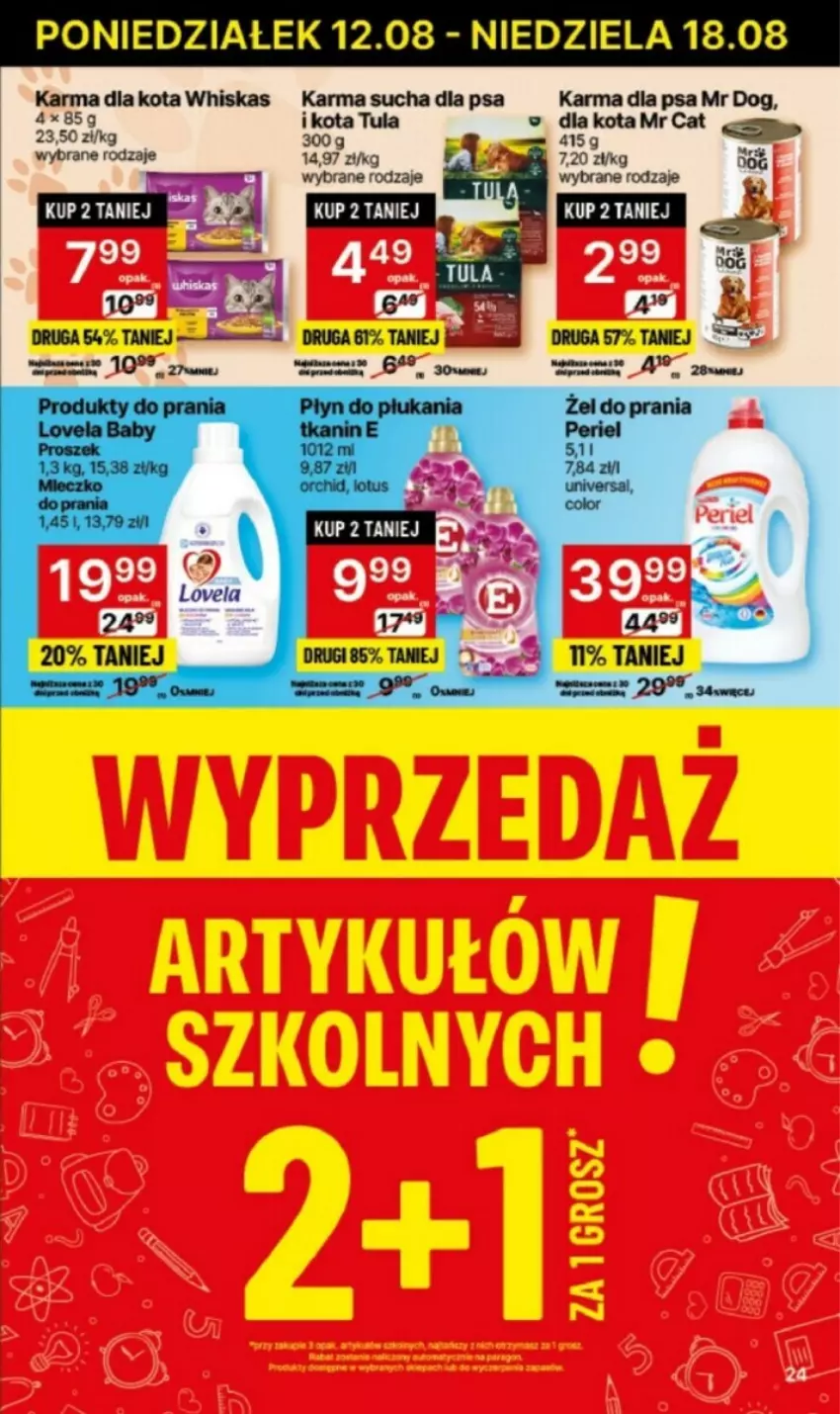 Gazetka promocyjna Delikatesy Centrum - ważna 12.08 do 14.08.2024 - strona 17 - produkty: Lovela, Whiskas