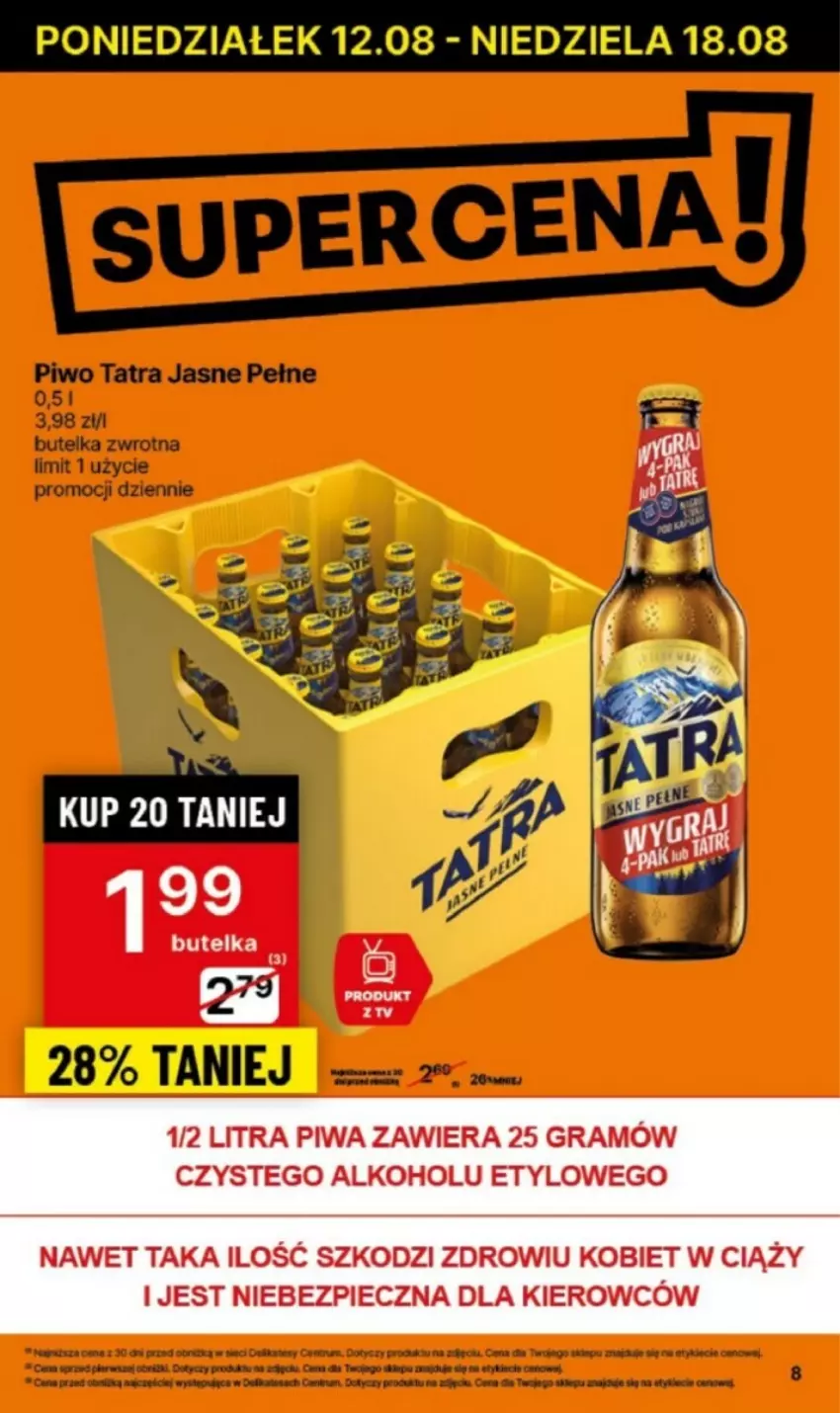 Gazetka promocyjna Delikatesy Centrum - ważna 12.08 do 14.08.2024 - strona 24 - produkty: Gra, Piec, Piwa, Piwo, Rum, Tatra