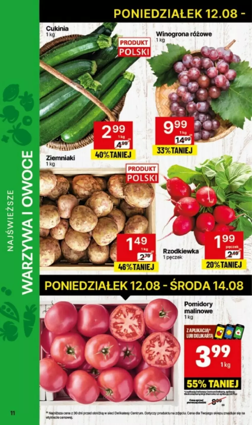 Gazetka promocyjna Delikatesy Centrum - ważna 12.08 do 14.08.2024 - strona 3 - produkty: Owoce, Rum, Warzywa, Warzywa i owoce, Wino, Winogrona