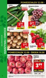 Gazetka promocyjna Delikatesy Centrum - Gazetka - ważna od 14.08 do 14.08.2024 - strona 3 - produkty: Warzywa, Rum, Warzywa i owoce, Winogrona, Owoce, Wino