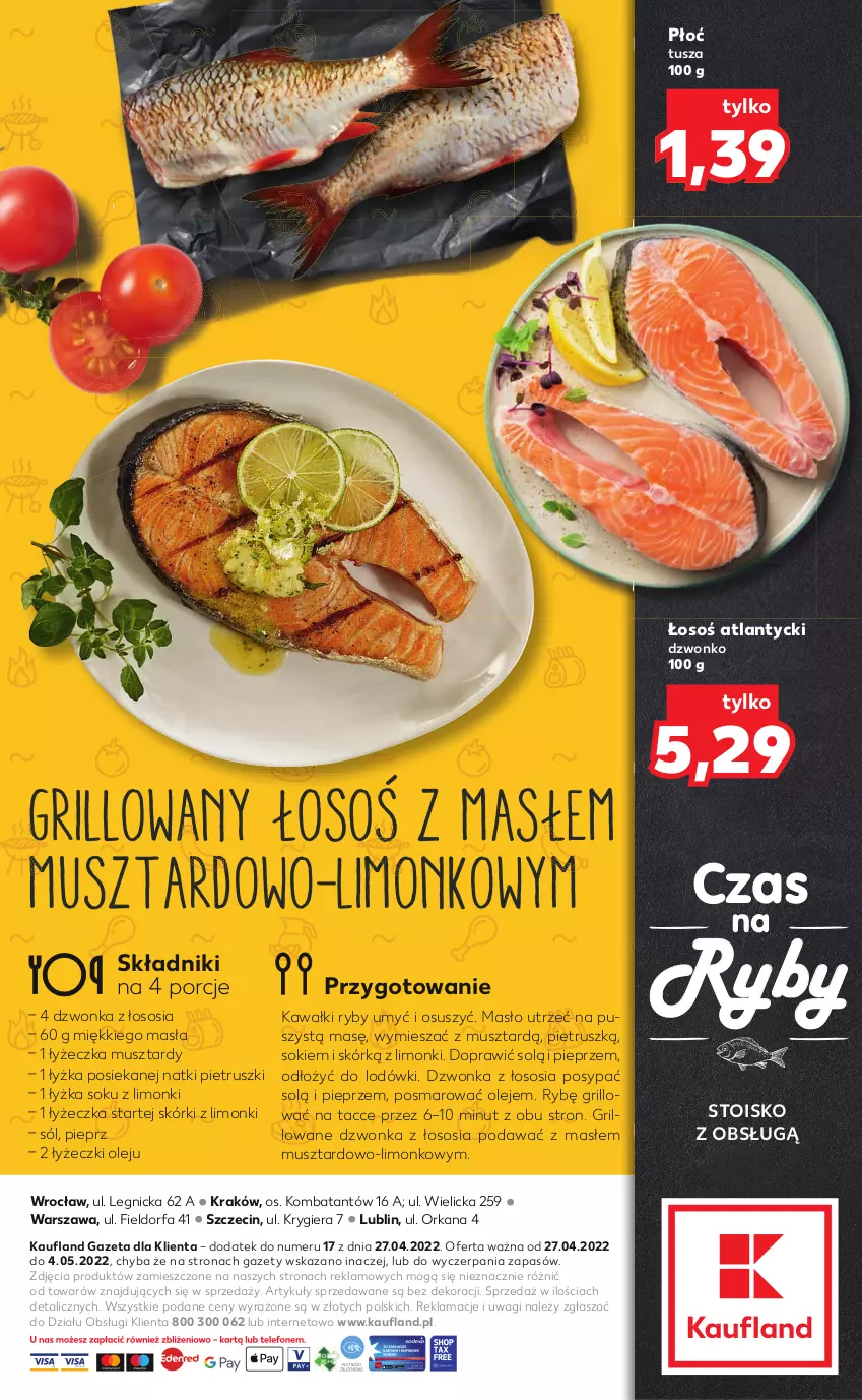 Gazetka promocyjna Kaufland - RYBY - ważna 27.04 do 04.05.2022 - strona 2 - produkty: Fa, Grill, Kawa, Masło, Mus, Olej, Orka, Pieprz, Por, Sok, Sól, Sos, Tusz, Wagi