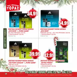 Gazetka promocyjna Topaz - Gazetka - Gazetka - ważna od 31.12 do 31.12.2023 - strona 18 - produkty: Pur, Dezodorant, Perfum, Adidas, Dove, Szampon