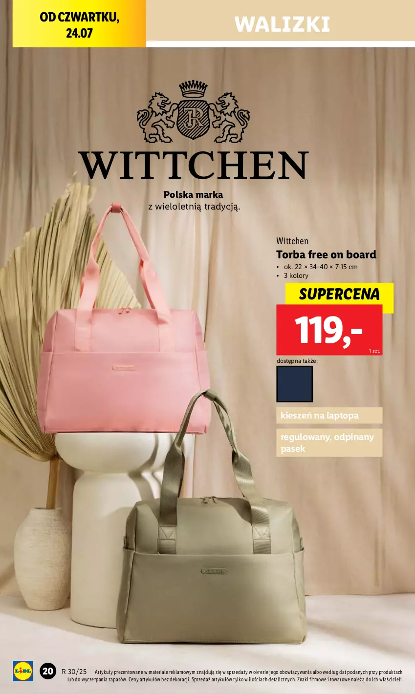 Gazetka promocyjna Lidl - GAZETKA - ważna 21.07 do 26.07.2025 - strona 24 - produkty: Pasek, Top, Torba, Wittchen