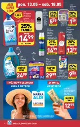 Gazetka promocyjna Aldi - Pełna oferta - Gazetka - ważna od 18.05 do 18.05.2024 - strona 14 - produkty: Zawieszka do wc, Bref, Old Spice, Tablet, Płyn do płukania, Gillette, Znicz, Zmywarki, Olej, Tabletki do zmywarki, Lenor