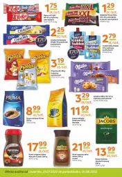 Gazetka promocyjna Gama - Gazetka Gama - Gazetka - ważna od 21.07 do 21.07.2023 - strona 4 - produkty: Kit Kat, Ciastka, Cheetos, Kawa rozpuszczalna, Prince Polo, Chałwa, Wafelek, Kawa mielona, Kawa, Velvet, Prima, Baton, Jacobs, Woseba, Milka