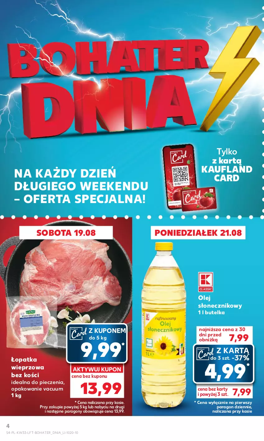 Gazetka promocyjna Kaufland - Gazetka tygodnia - ważna 17.08 do 23.08.2023 - strona 4 - produkty: Olej, Olej słonecznikowy, Piec