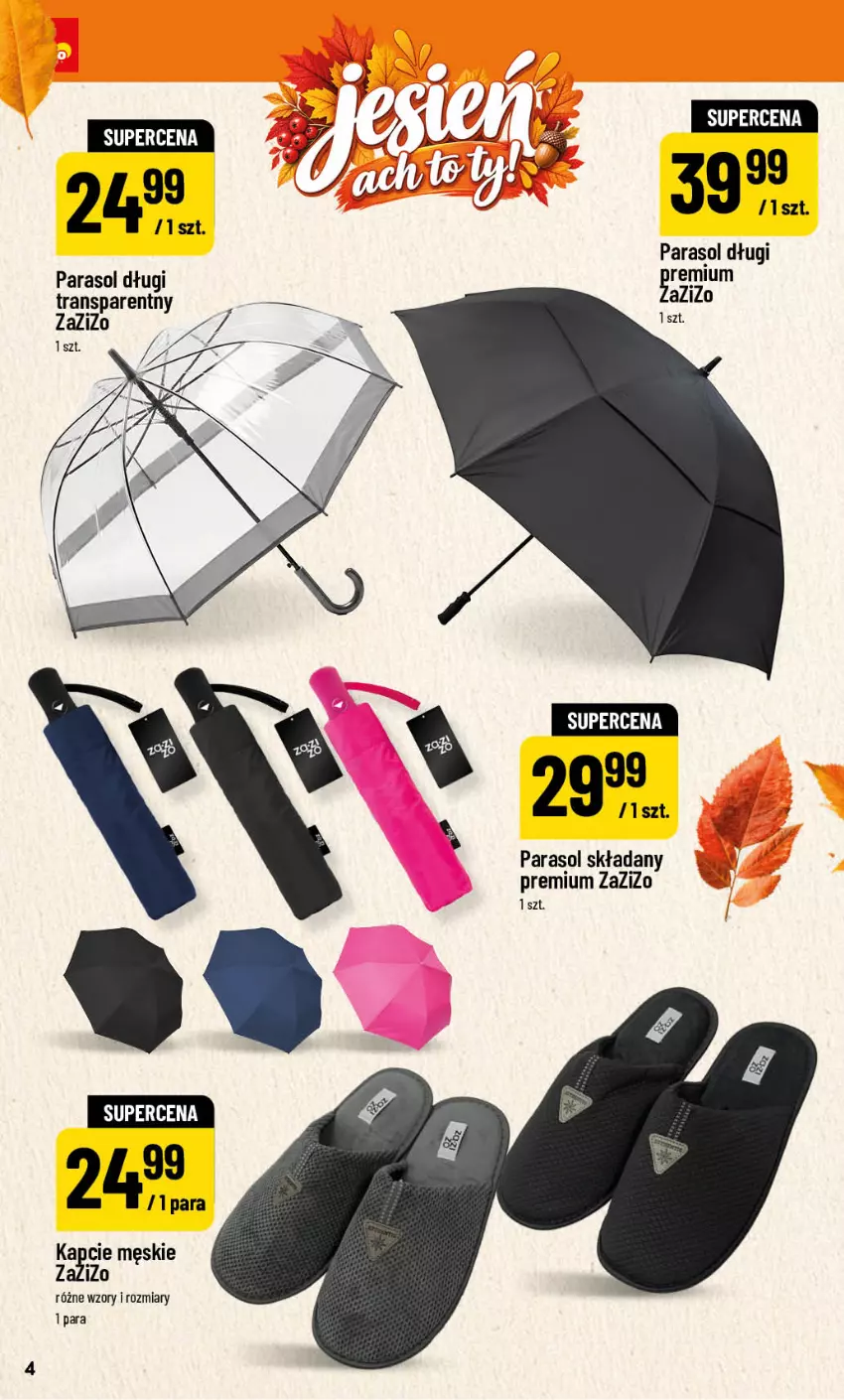 Gazetka promocyjna PoloMarket - Katalog NF Jesień - ważna 25.09 do 05.11.2026 - strona 4 - produkty: Kapcie, Parasol, Tran
