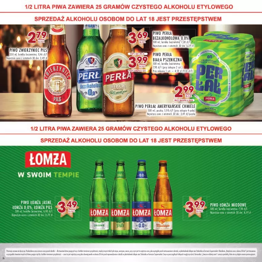 Gazetka promocyjna Stokrotka - Katalog Boże Narodzenie - ważna 14.12 do 27.12.2023 - strona 76 - produkty: Mięso, Owoce, Perła, Piwo, Warzywa