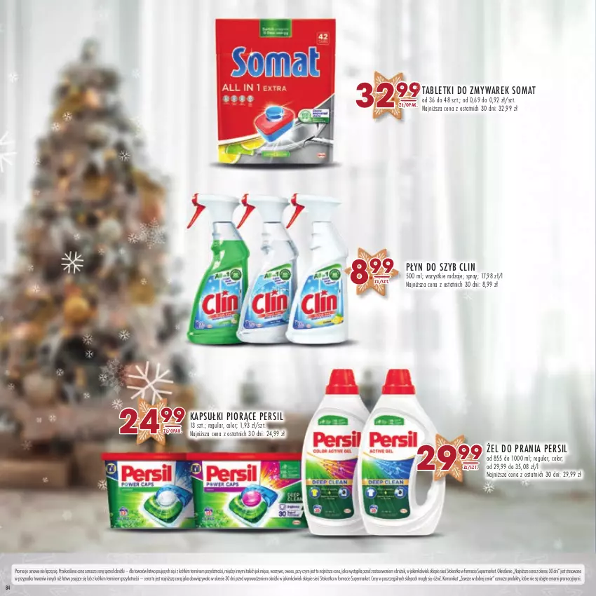 Gazetka promocyjna Stokrotka - Katalog Boże Narodzenie - ważna 14.12 do 27.12.2023 - strona 84 - produkty: Clin, Mięso, Owoce, Persil, Płyn do szyb, Somat, Tablet, Warzywa