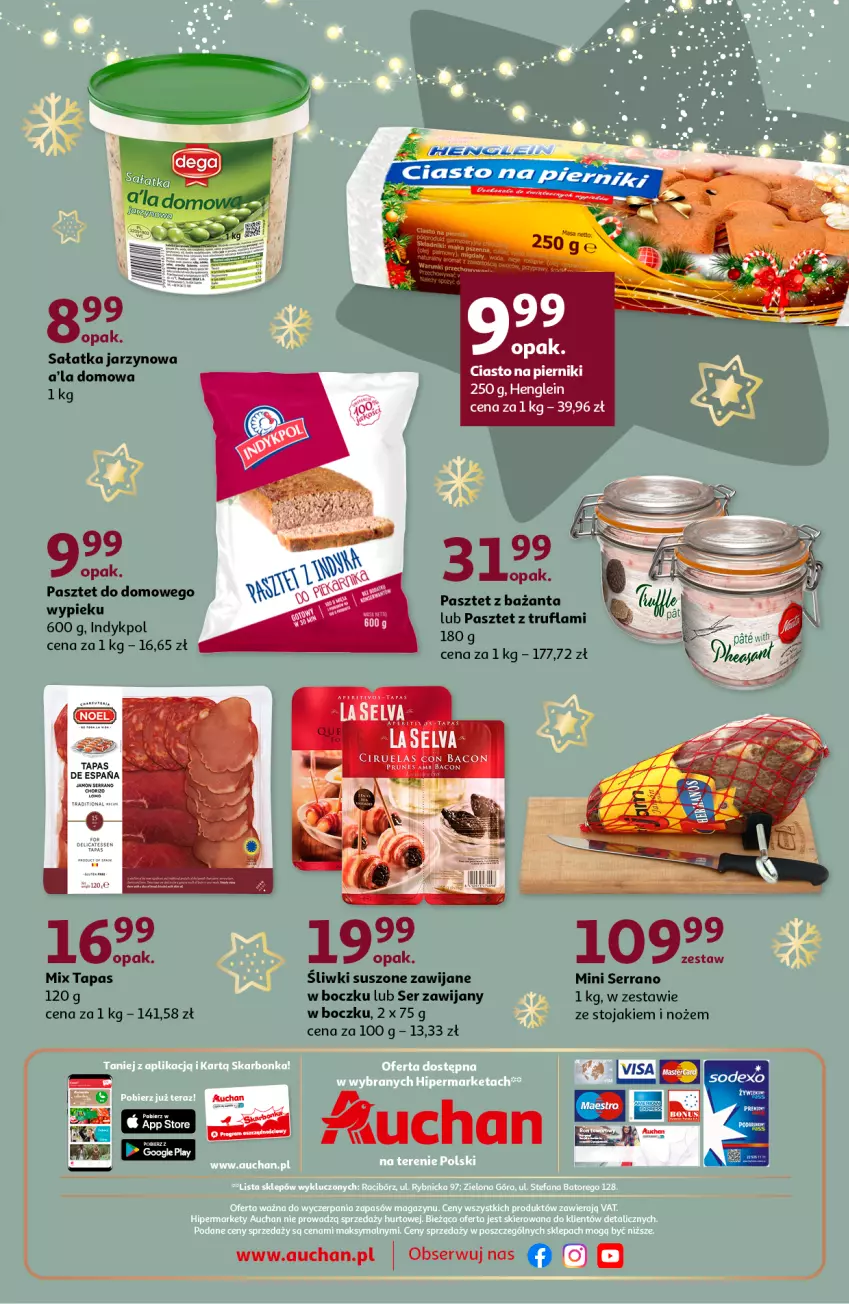 Gazetka promocyjna Auchan - Magia smaków Hipermarkety - ważna 16.12 do 22.12.2021 - strona 5 - produkty: Fa, Noż, Pasztet, Sałat, Sałatka, Ser, Stojak