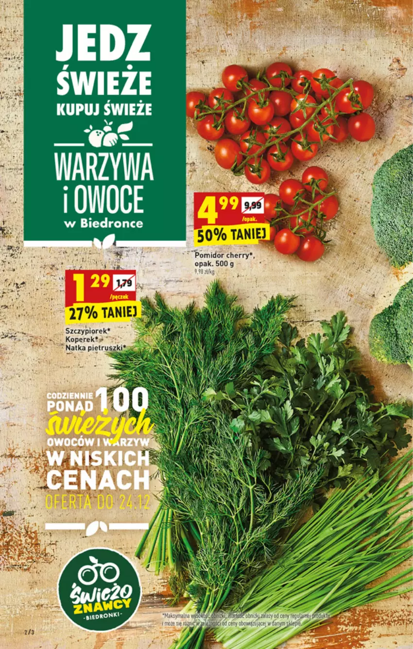 Gazetka promocyjna Biedronka - W tym tygodniu - ważna 23.12 do 24.12.2021 - strona 2 - produkty: Owoce, Warzywa, Warzywa i owoce