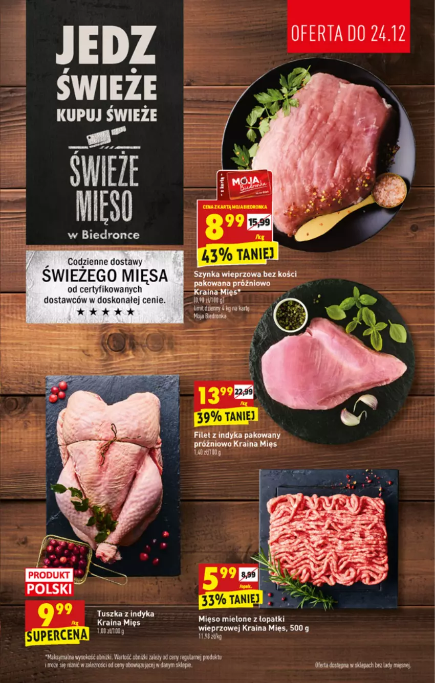 Gazetka promocyjna Biedronka - W tym tygodniu - ważna 23.12 do 24.12.2021 - strona 5 - produkty: Mięso, Mięso mielone, Tusz