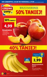 Gazetka promocyjna Lidl - GAZETKA - Gazetka - ważna od 27.06 do 27.06.2021 - strona 8 - produkty: Banany, Por, Brzoskwinie