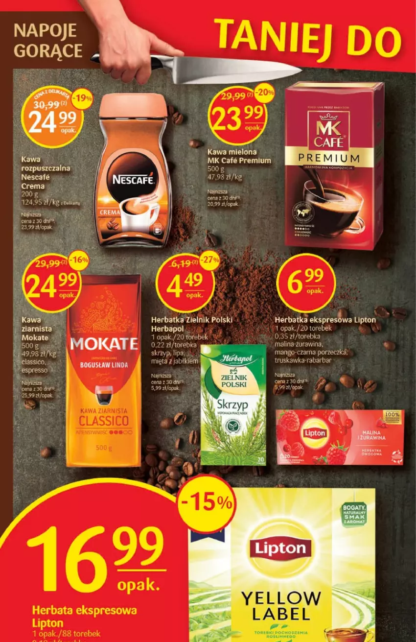 Gazetka promocyjna Delikatesy Centrum - Gazetka DC06 - ważna 09.02 do 15.02.2023 - strona 28 - produkty: Kawa, Kawa mielona, LG, Lipton, Mango, Mięta, Napoje, Piec, Por, Ryż, Torebka