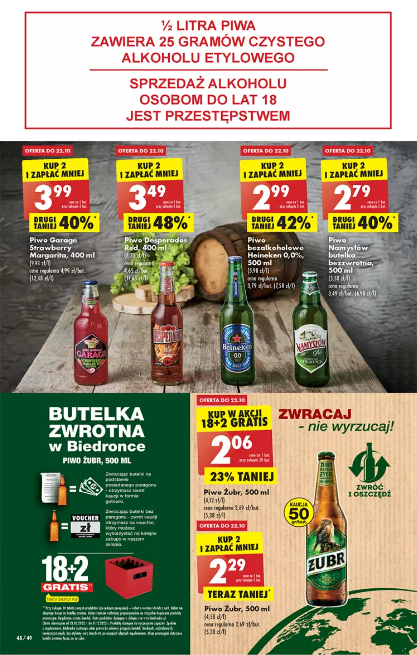 Gazetka promocyjna Biedronka - W tym tygodniu - ważna 20.10 do 26.10.2022 - strona 48 - produkty: Fa, LG, Piwo, Roleta, Tera