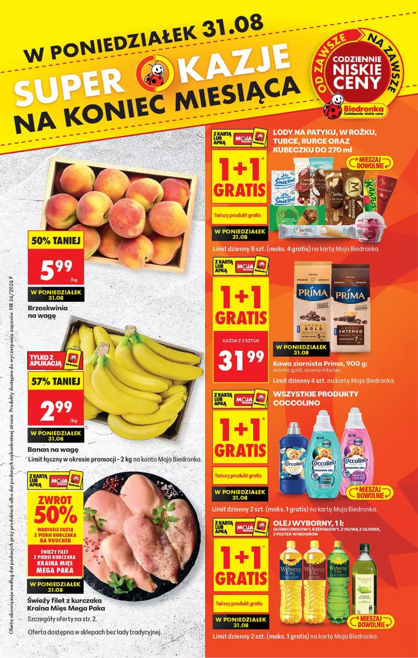 Gazetka promocyjna Biedronka - Od Poniedziałku - ważna 31.08 do 05.09.2026 - strona 1 - produkty: Kret, Kurczak, LG