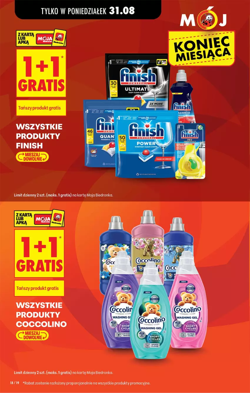 Gazetka promocyjna Biedronka - Od Poniedziałku - ważna 31.08 do 05.09.2026 - strona 18 - produkty: Coccolino, Fa, Finish, Gra, Por