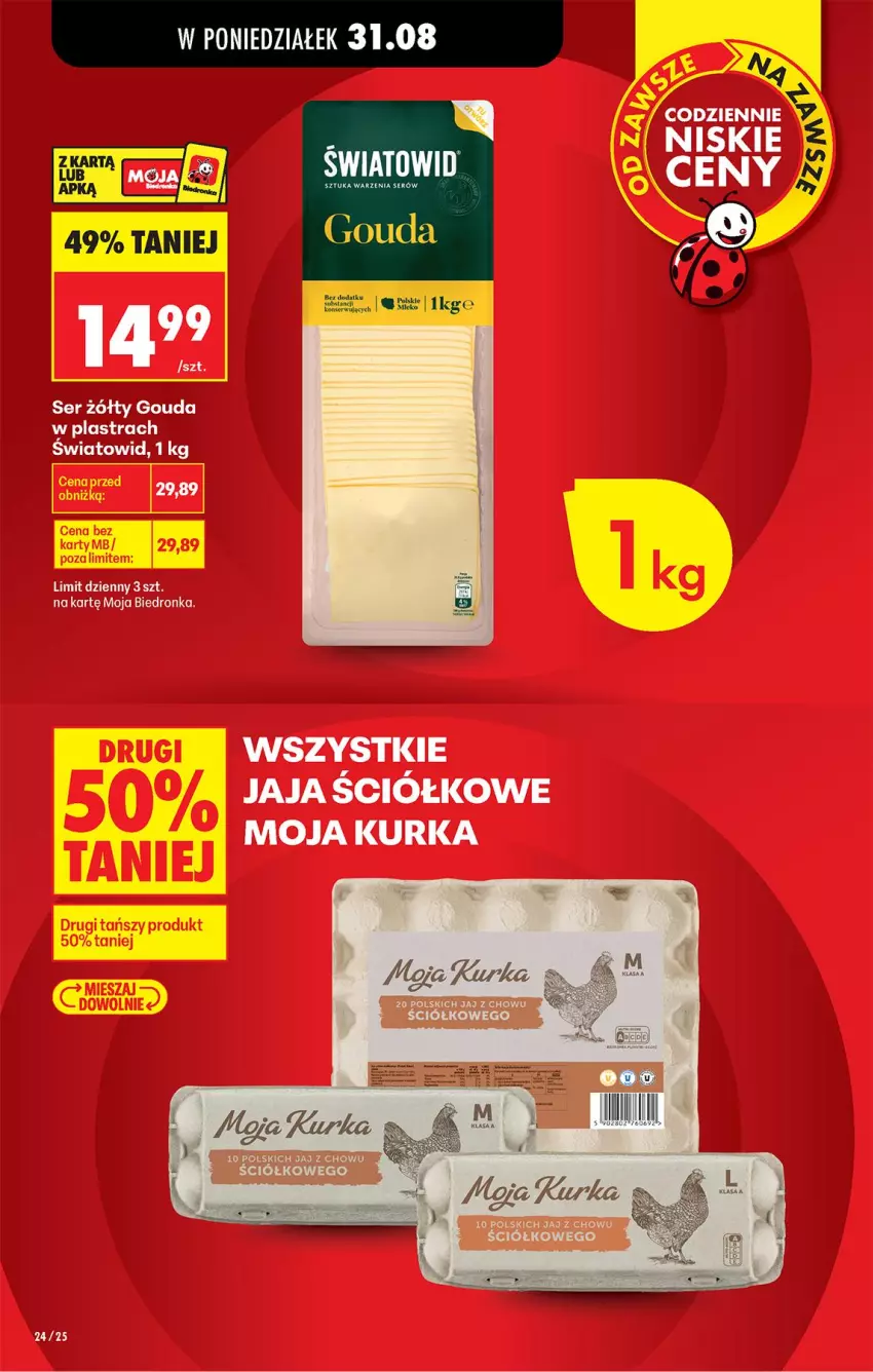 Gazetka promocyjna Biedronka - Od Poniedziałku - ważna 31.08 do 05.09.2026 - strona 24 - produkty: Jaja