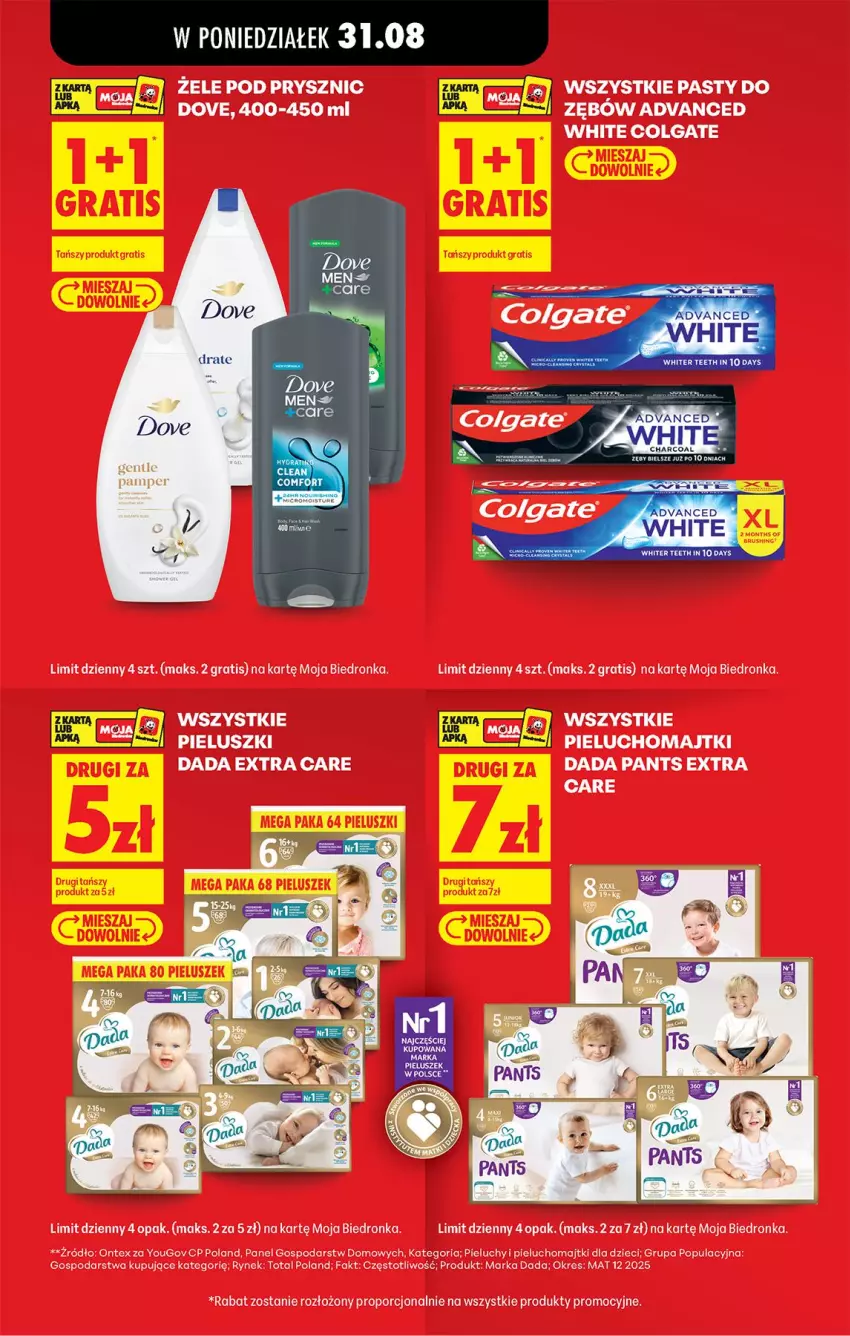 Gazetka promocyjna Biedronka - Od Poniedziałku - ważna 31.08 do 05.09.2026 - strona 37 - produkty: Colgate, Dada, Dzieci, Fa, Gra, LG, Majtki, Pieluchomajtki, Pieluchy, Por