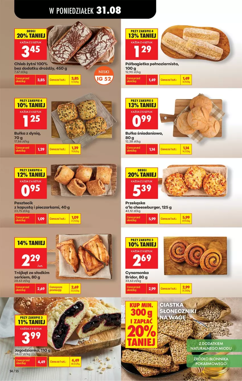 Gazetka promocyjna Biedronka - Od Poniedziałku - ważna 31.08 do 05.09.2026 - strona 60 - produkty: Bagietka, Bułka, Burger, Chleb, Danio, Dynią, Jagodzianka, Kapustą, Piec, Pieczarka, Półbagietka, Ser
