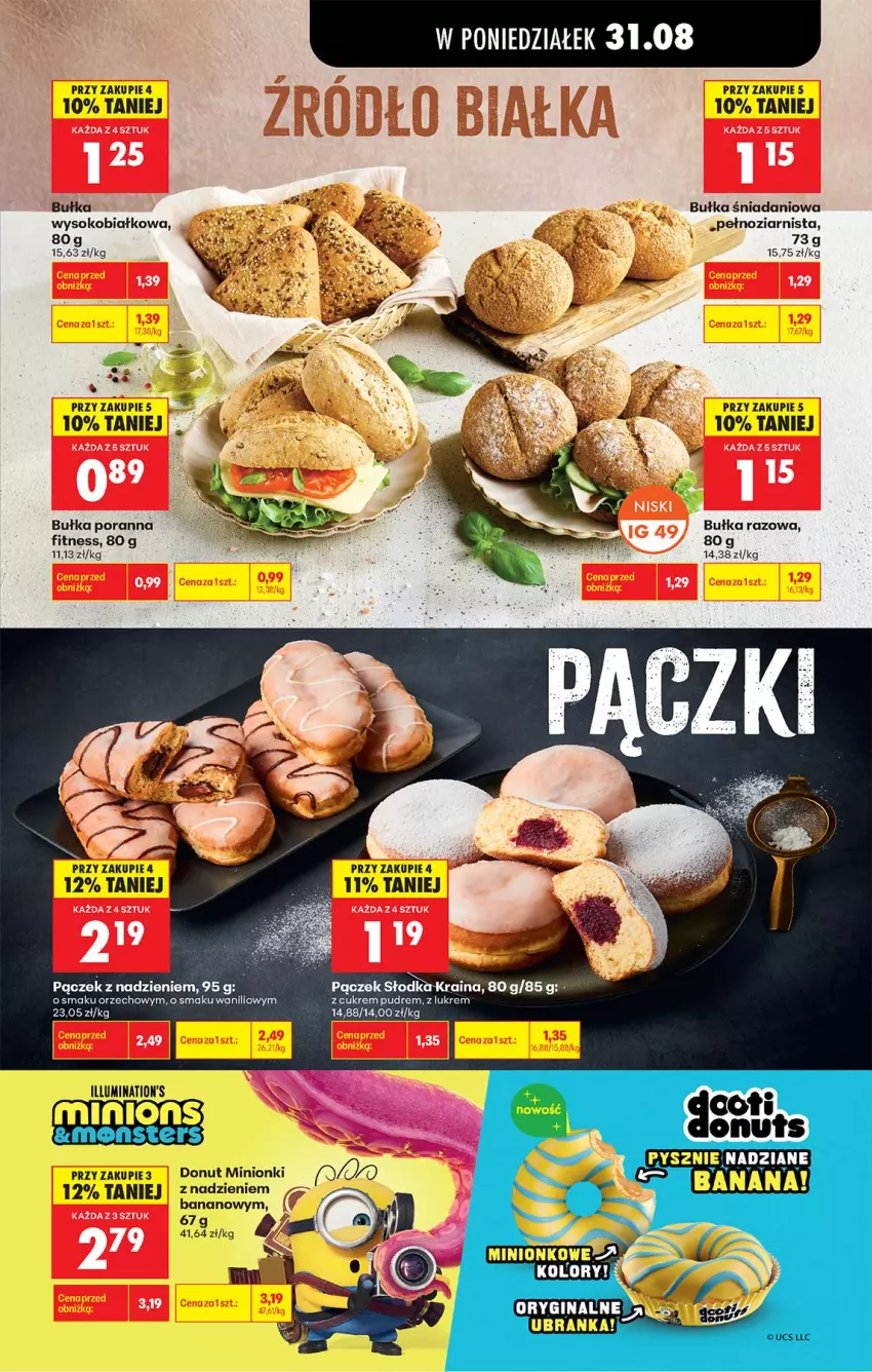 Gazetka promocyjna Biedronka - Od Poniedziałku - ważna 31.08 do 05.09.2026 - strona 61 - produkty: Bułka, Danio, Donut, Fa, Gin, Pączek, Por, Sok