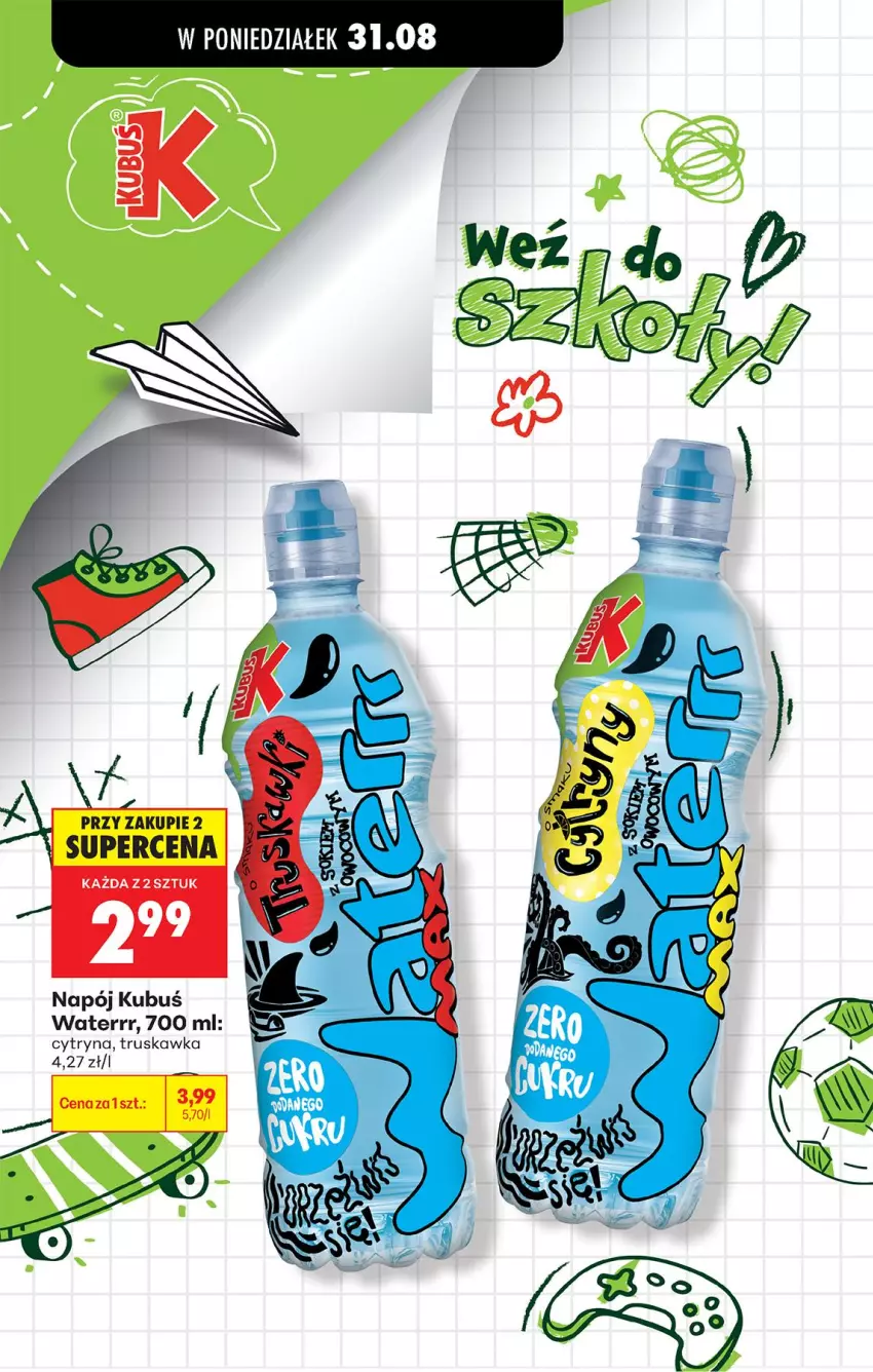 Gazetka promocyjna Biedronka - Od Poniedziałku - ważna 31.08 do 05.09.2026 - strona 72 - produkty: Kubuś, Kubuś Waterrr, Napój
