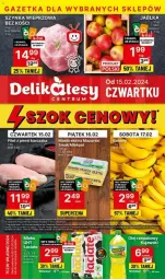 Gazetka promocyjna Delikatesy Centrum - Gazetka - ważna od 21.02 do 21.02.2024 - strona 1 - produkty: Kurczak, Banany, Rum, Filet z piersi kurczaka, Szynka wieprzowa, Szynka, Olej rzepakowy, Masło, Olej, Jabłka