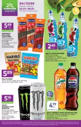 Gazetka promocyjna Stokrotka - Stokrotka Express - Gazetka - ważna od 28.01 do 28.01.2026 - strona 1 - produkty: Napój energetyczny, Mirinda, Tarczyński, Pepsi, Kubuś Waterrr, Kubuś, Kabanos, Haribo, Napój