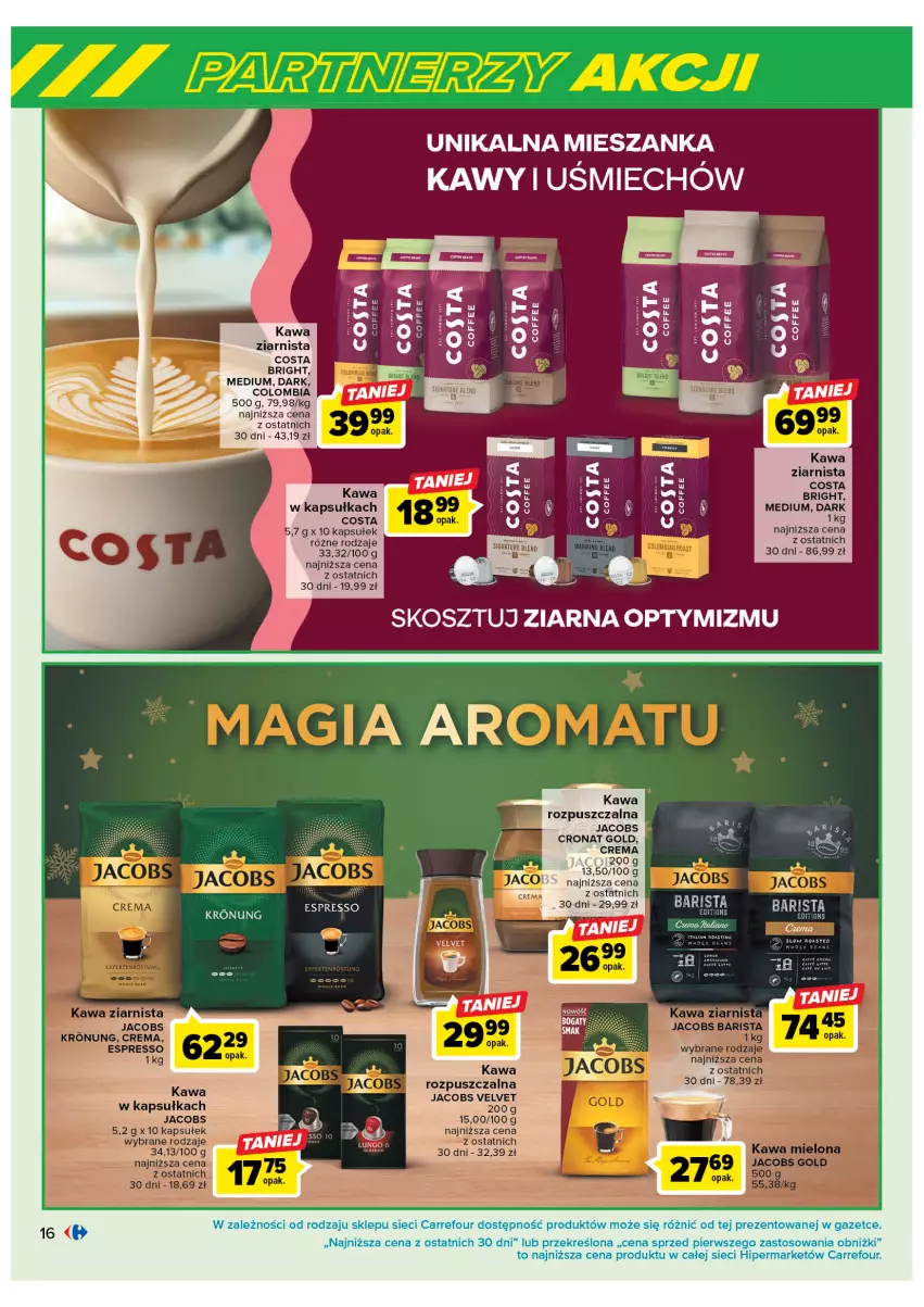 Gazetka promocyjna Carrefour - Gazetka Marki znane i lubiane - ważna 07.02 do 25.02.2023 - strona 16 - produkty: Jacobs, Kawa, Kawa rozpuszczalna, Kawa ziarnista, Velvet