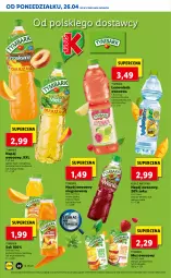 Gazetka promocyjna Lidl - GAZETKA - Gazetka - ważna od 28.04 do 28.04.2021 - strona 22 - produkty: Sok, Mus, Lemoniada, Ananas, Kiwi, Winogrona, Tymbark, Limonka, Kubuś Waterrr, Kubuś, Arbuz, Wino, Mango, Napój, Mięta