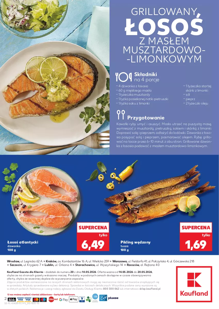 Gazetka promocyjna Kaufland - Ryby z naszej lady - ważna 14.05 do 20.05.2026 - strona 2 - produkty: Fa, Grill, Kawa, Masło, Mus, Olej, Orka, Pieprz, Por, Sok, Sól, Sos, Tusz, Wagi