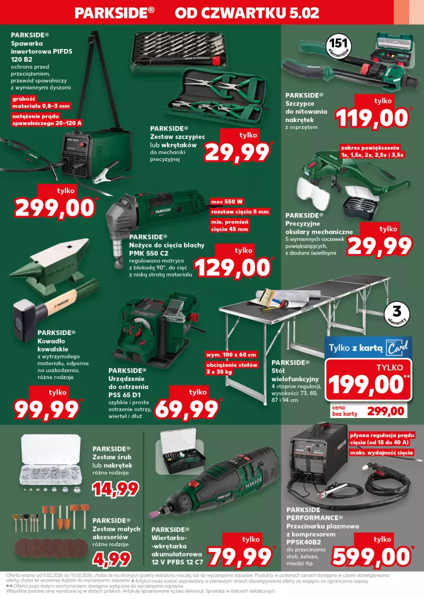Gazetka promocyjna Kaufland - Kaufland - ważna 05.02 do 10.02.2026 - strona 9 - produkty: Kompresor, Parkside, Piec, Sok, Stół, Szczypce, Tarka, Top, Warka, Wkręt, Wkrętarka