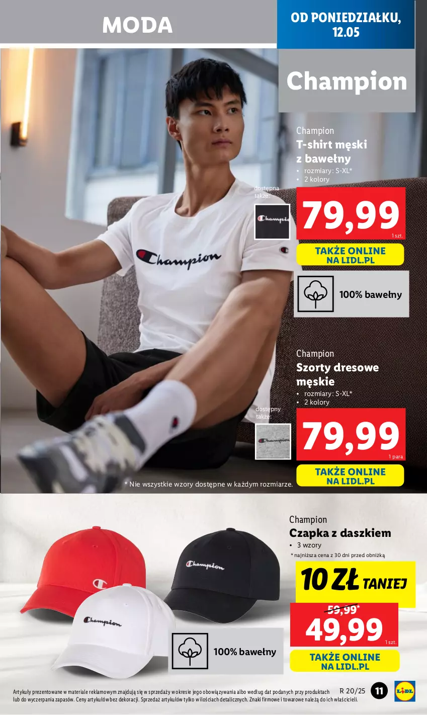 Gazetka promocyjna Lidl - GAZETKA - ważna 12.05 do 17.05.2025 - strona 11 - produkty: Czapka, Dres, Moda, Szorty, T-shirt