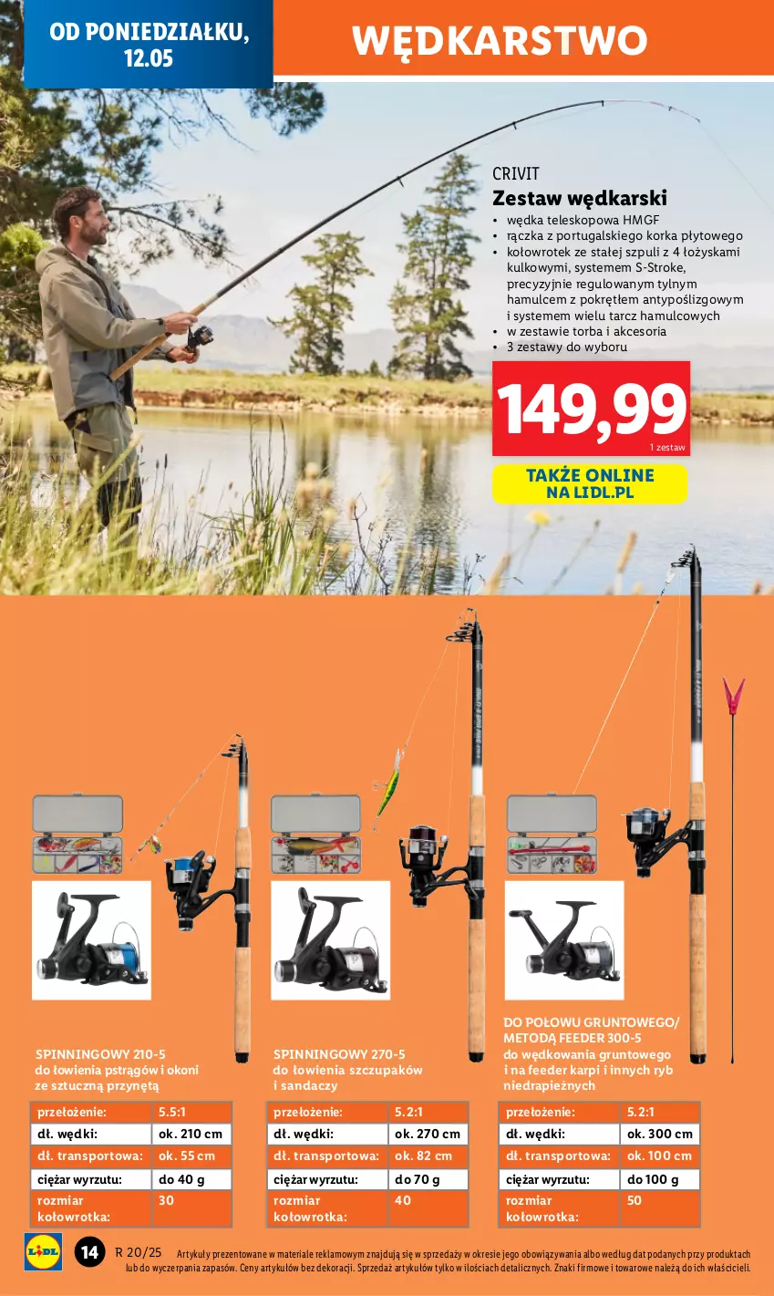 Gazetka promocyjna Lidl - GAZETKA - ważna 12.05 do 17.05.2025 - strona 14 - produkty: Grunt, Karp, Orka, Por, Pstrąg, Sandacz, Sport, Teleskop, Torba, Tran, Zupa