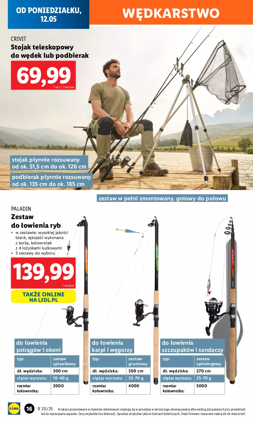 Gazetka promocyjna Lidl - GAZETKA - ważna 12.05 do 17.05.2025 - strona 16 - produkty: Grunt, Karp, Orka, Pstrąg, Sandacz, Sok, Stojak, Teleskop, Wiko, Zupa