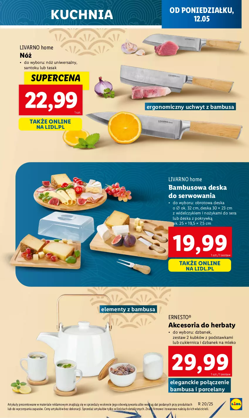 Gazetka promocyjna Lidl - GAZETKA - ważna 12.05 do 17.05.2025 - strona 19 - produkty: Cukier, Dzbanek, Ivar, Kuchnia, Mleko, Noż, Nóż uniwersalny, Por, Ser