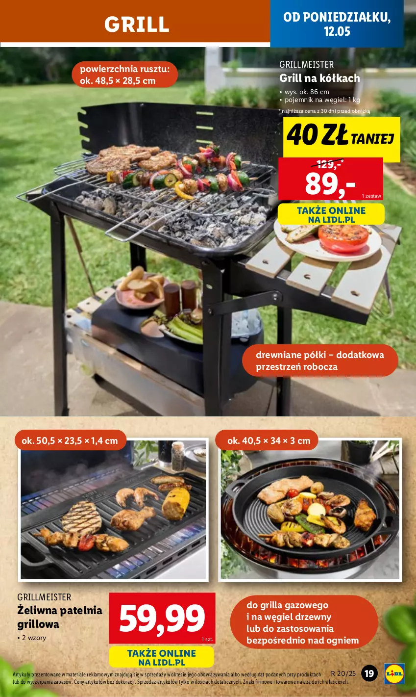 Gazetka promocyjna Lidl - GAZETKA - ważna 12.05 do 17.05.2025 - strona 21 - produkty: Grill, Patelnia, Patelnia grillowa, Pojemnik, Węgiel drzewny