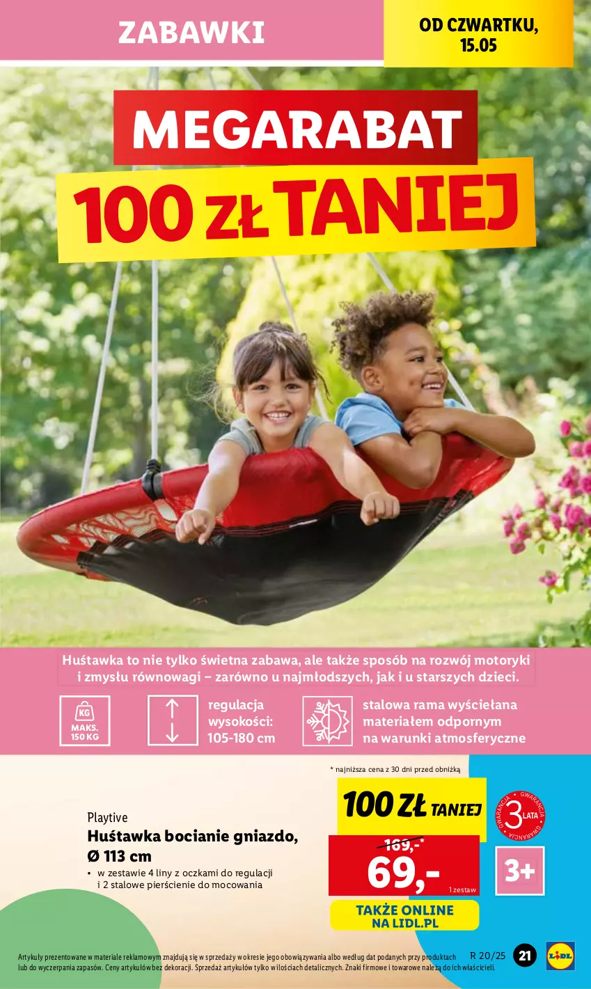 Gazetka promocyjna Lidl - GAZETKA - ważna 12.05 do 17.05.2025 - strona 23 - produkty: Dzieci, Huśtawka, Por, Rama, Sok, Wagi