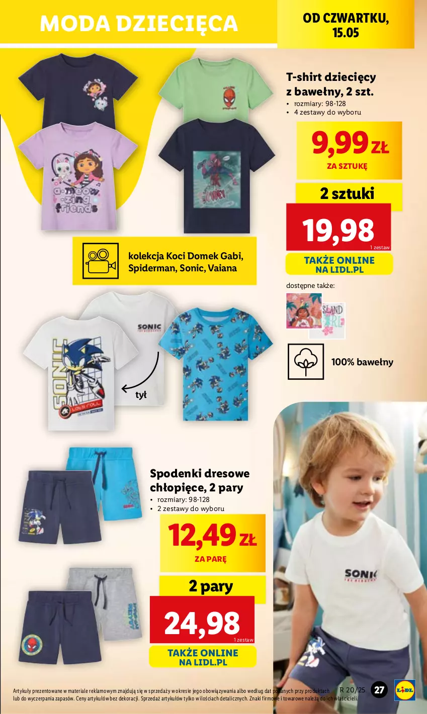 Gazetka promocyjna Lidl - GAZETKA - ważna 12.05 do 17.05.2025 - strona 35 - produkty: Dres, Dzieci, Koc, Moda, Spiderman, T-shirt