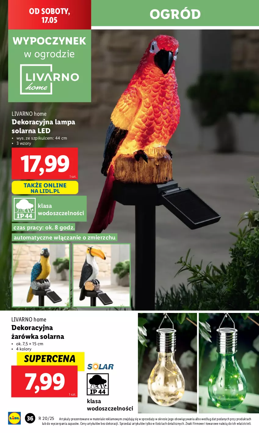 Gazetka promocyjna Lidl - GAZETKA - ważna 12.05 do 17.05.2025 - strona 46 - produkty: Ivar, Lampa, Ogród